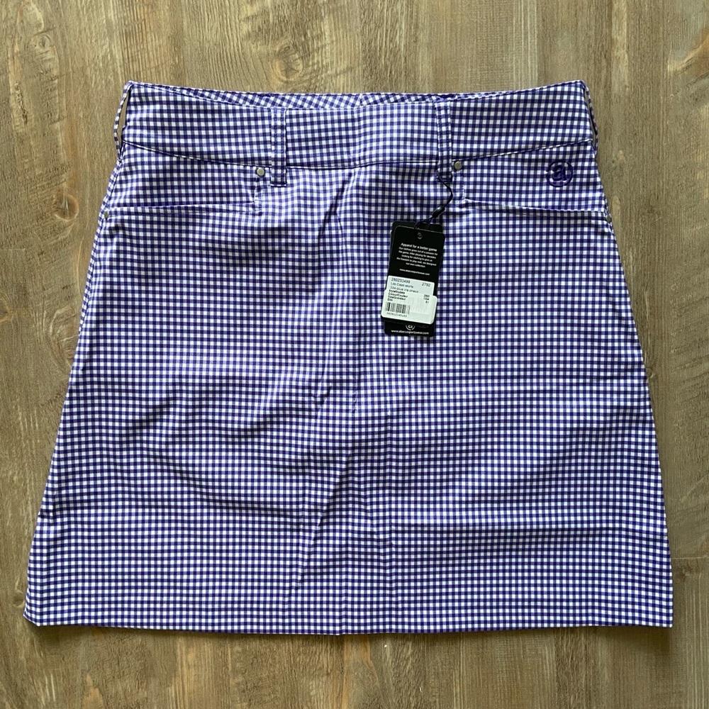 Abacus purple gingham golf skirt